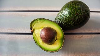Avocado cut in half