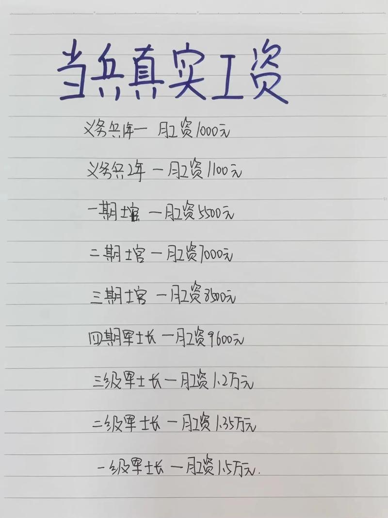 職業軍人月薪多少:從新兵到將官、各階級薪資與完整福利解析 1 職業軍人月薪多少