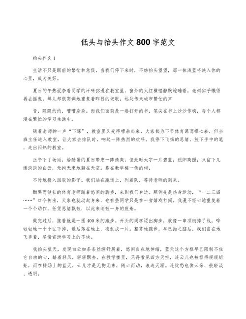 當我低頭時 作文:探索內在風景與外在世界的深刻連結 3 當我低頭時 作文