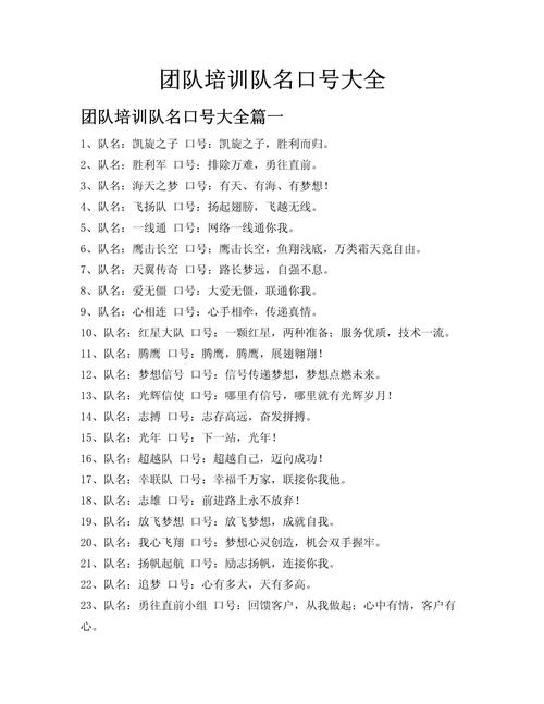隊名創意
