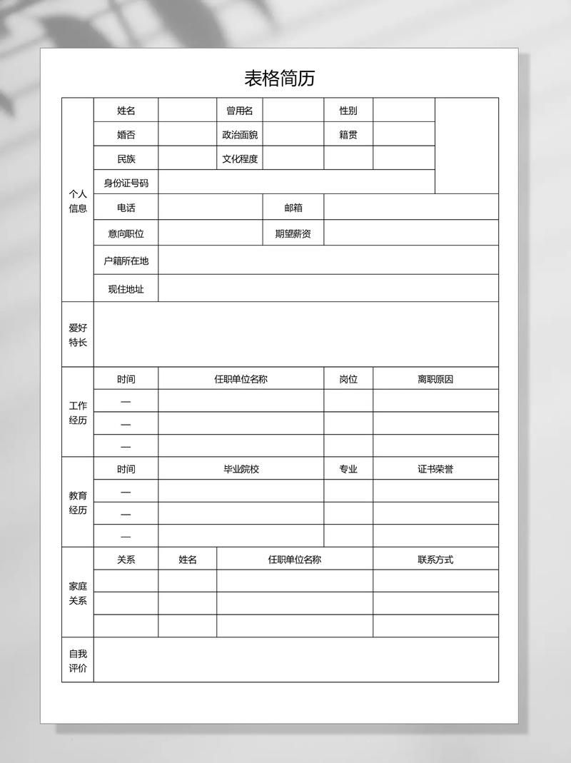 履歷表去哪裡買