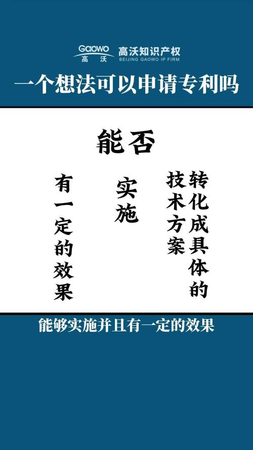 想法可以申請專利嗎