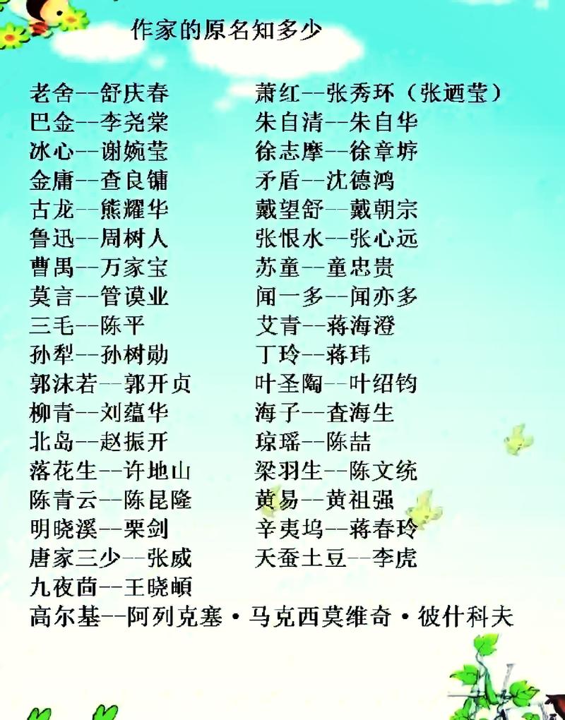 筆名怎麼取