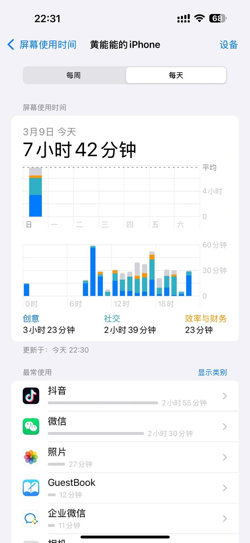 iPhone錄影時間顯示