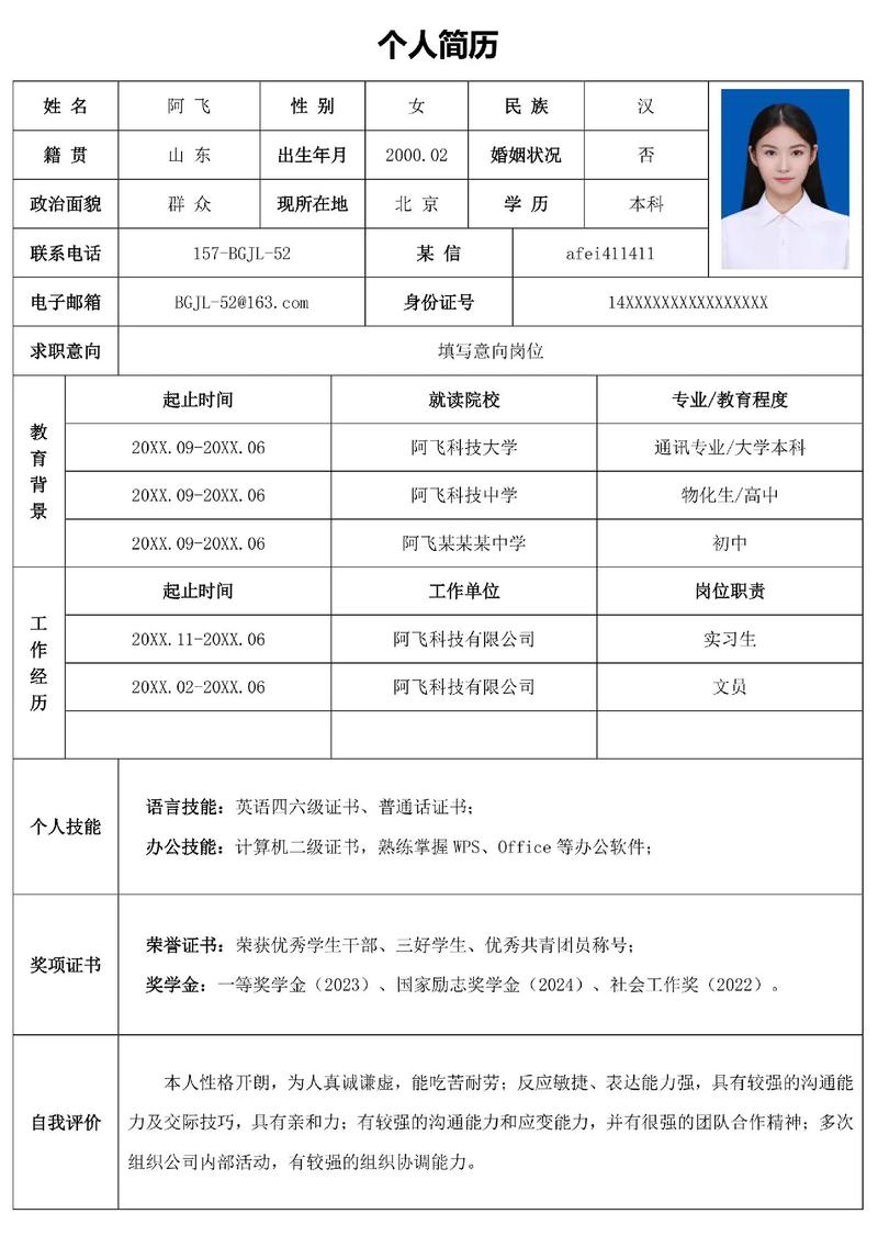 履歷可以用104的嗎